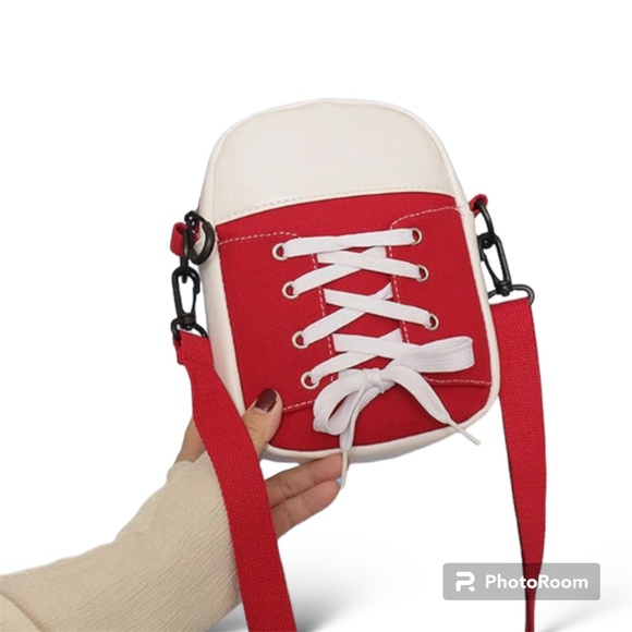 Women Canvas Bag Fashion Creative Personality Shoes Shape Shoulder Crossbody Bag - Picture 4 of 6